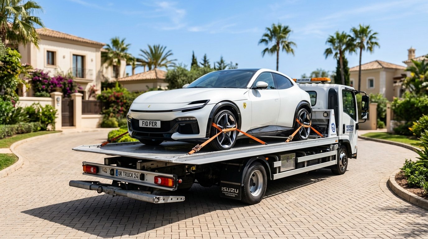 Supercar transport to Mussafah